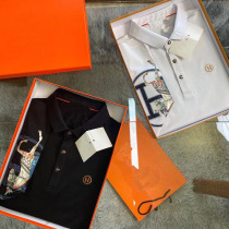 Embroidery horse POLO shirt mens T-shirt summer European station tide brand slim casual lapel Paul short-sleeved men