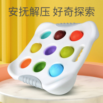 Baby pressing practice board Multicolored hand grasping pressing board Baby finger fine movement training toy can bite