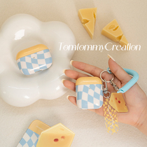 Tom Original applies airpodspro protective sleeves 1 2 3 generations retro headphone shell airpods3 chessboard lattice soft