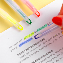 Korean Stationery Acrylic Double Head Highlight Pen Students with hipster Candy Color Pen Marking Pen for Notes