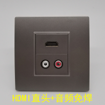 Dark gray 86 HDMI HD straight plug-in audio solderless wiring Lotus audio version 20 HDMI panel