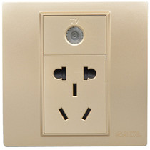 TV panel champagne concealed socket socket switch 86 type socket wall five hole cable with 5 hole power supply