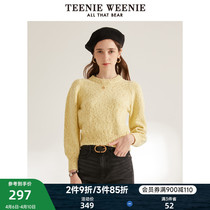 TeenieWeenie small bear sleeve head round collar needlework sweater outside wearing female autumn winter lap long sleeves