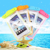 Swimming fluorescent mobile phone waterproof bag below 6 inches general rainy day hot spring diving night seaside use mobile phone case