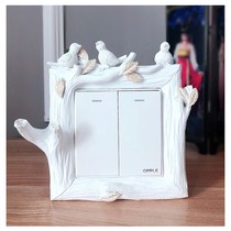 European-style resin protective cover switch stickers wall stickers simple modern socket creative personality home decoration 2 bags