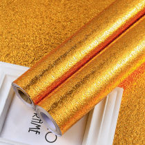Self-adhesive flash aluminum foil furniture wallpaper stove countertop Gold foil tinfoil decorative stickers Gold gold Po paper renovation kitchen