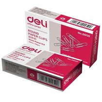 Deli paper clip 0050 large thickened electroplated metal paper clip data storage archive 100 boxes