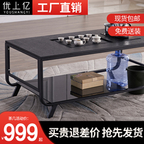 Superior more than 100 million Double layer tea Kung fu tea Several fire burning stone assorted black big tea table office tea table YX-7302