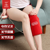 Qindao electric velvet knee pad hot compress Electric heating warm knee hot compress Moxibustion physiotherapy