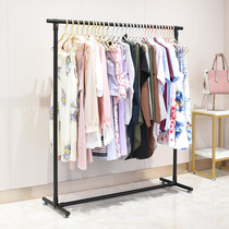 Floor-standing drying rack stainless steel indoor hanging hanger single pole drying hanger balcony drying rack mobile hanger pulley