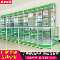 Pharmacy shelf Western medicine cabinet glass display cabinet display cabinet medical cool medicine cabinet pharmacy counter medicine cabinet medicine rack