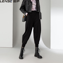 Lanza nine-split leg carrot pants womens 2021 spring and autumn leisure loose Joker Harlan high waist slim Martin boots pants