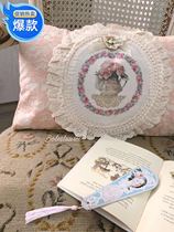 Mr. Han powder white home new composite lace cherish Ruffle print waist bedroom pillow Korean hot sale
