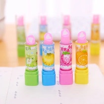 Creative Children Cartoon Red Fruit Rubber Princess Rotary Lipstick Student Rubber StationFestival Gift