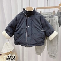 Korean childrens clothing 2020 winter boys and girls white duck down down jacket Childrens lamb down thickened coat Baby cotton coat