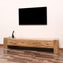 New Chinese TV Cabinet Old Elm Wood Full Solid Wood Living Room Audiovisual Cabinet Minimalist Modern Style Living Room Suit Small Family