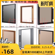  Tempered glass flat door wine cabinet minimalist custom sliding door Aluminum alloy light luxury book wardrobe Changhong sliding door narrow edge