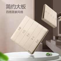 Bull Switch Socket Concealed Bath Bulbath Switch Four Single Motor Bathroom Toilet Control Panel Home Toilet