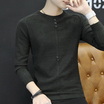Mens round neck sweater Spring and Autumn trend base shirt loose sweater Couple winter clothes with cardigan clothes
