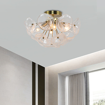 Bedroom ceiling lamp creative personality designer Lotus Leaf lamp simple modern glass pattern restaurant study aisle light