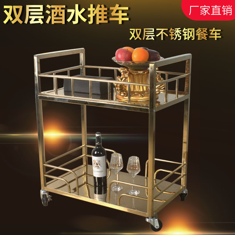 Liquor truck restaurant delivery car titanium warm water bottle car stainless steel kettle double-decker tea driver push service car