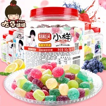 Small sample acid q sugar barrel mixed multi-flavor childrens snacks Net red rubber Jelly Juice QQ candy Pudding