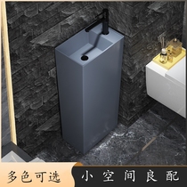  Column washbasin Balcony washbasin Ceramic column basin Bathroom small apartment integrated floor-to-ceiling pool