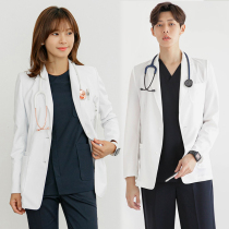 Mens and womens laboratory white coat Suit jacket Plastic dental hospital doctor work clothes Winter long sleeve jacket