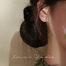 Bear Girl Sauce Lingo Small Flower Bicolors Temperament Small Ear Nail Gentle 100 lap no earbuds Mosquito Coil Dish Without Pain Ear Clip