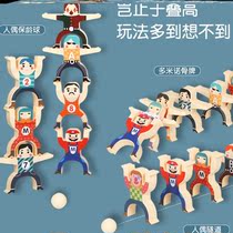 Hercules stacked Music Childrens balance early education toys wooden building blocks educational female boy doll stacked high toys