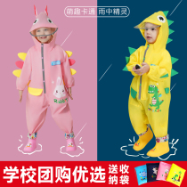 Children Raincoat Boy Conjoined Rain Pants Suit Boy Girl Little Baby Girl Waterproof Full Body Rain Cape Kindergarten