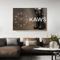 KAWS tide brand watch wall clock living room household fashion modern simple personality creative mute light luxury clock wall