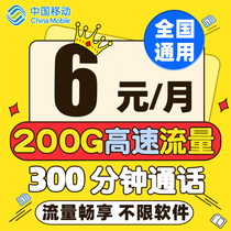 Mobile traffic wireless limit card Mobile phone card 4g pure Internet card No speed limit China King Card National universal