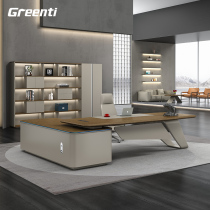 Light luxury boss table chief staff table simple modern Chairman large class high office furniture office table and chair combination