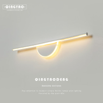 Creative minimalist mirror front light comb makeup bench lamp modern minimalist strip bedroom headboard wall lamp living room background wall lamp