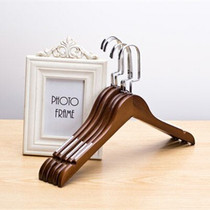 Clothing store wooden hangers Adult men and women retro wooden clothes hang clothes support incognito non-slip household solid wood hangers