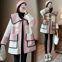 British Next Kiss pregnant women autumn and winter fashion 2023 new loose warm pregnant women mid-length coat coat