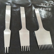 New product Zhihui handmade DIY leather stainless mold steel slash oblique flat chopping diamond cutting leather carving tool spot