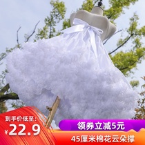 lolita lolita white gauze skirt Super tutu soft yarn boneless petticoat Half-body tutu cotton cloud support