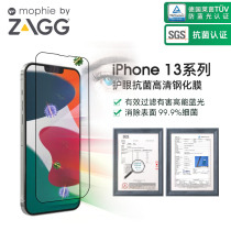 Morphie anti-blue antibacterial anti-static full screen tempered film paste screen saver ZAGG for Apple 13ProMax