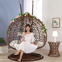 Magic Leaf Rattan Dunk Rattan Chair Net Red Swing Chair Double Balcony Hammock Indoor Home Adult Birds Nest Rocking Chair