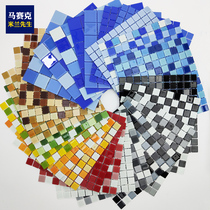 Crystal glass mosaic pool tile fish pool pool blue toilet bathroom swimming pool custom puzzle tiles
