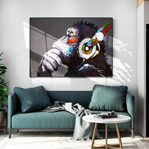 Nordic modern orangutan living room bedroom hanging painting sofa background wall oil painting tea room fashion personality porch decorative painting