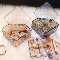 Jewelry storage box portable earrings display Shelf Large Capacity Split earring stud jewelry box ring ins jewelry box