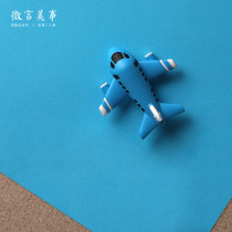 Space Blue aircraft pushpins personality creative felt cork board decoration refrigerator stickers strong magnetic stickers magnetic stickers