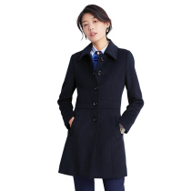 Thickened professional woolen coat men and women same winter long wool CCB work clothes coat bank uniforms