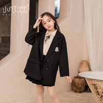Girl blazer 2021 spring new foreign style Middle School Wind small suit Net red jk uniform children