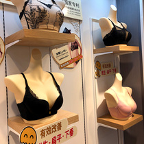 Gathered chest underwear store model props mens and womens half-body bra window display rack underwear big chest dummy human model