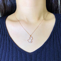 Miner Gourd Diamond Necklace Pendant Customized 18K Rose Gold Gold Gold choker Female Diamond Necklace