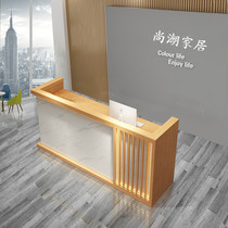 Small Chinese beauty salon Barber shop reception desk Light luxury modern milk tea shop Creative bar Clothing store Cashier